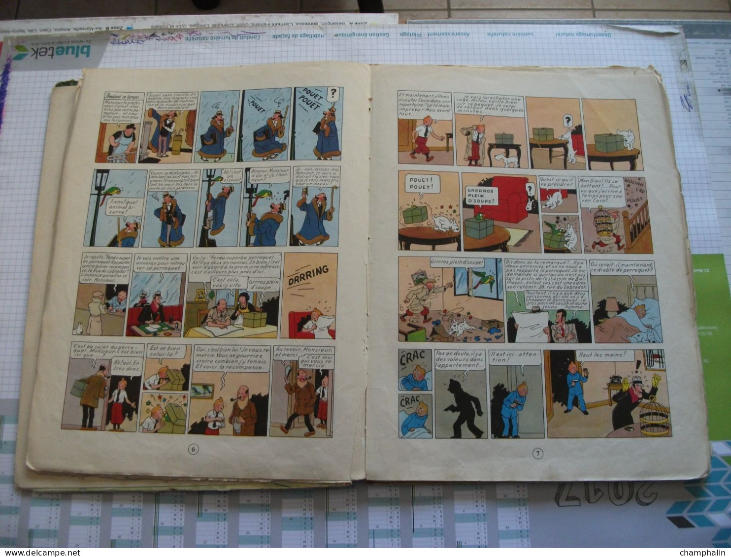 Hergé - Les Aventures de Tintin - L'Oreille Cassée - Ed Casterman - Réf. Série B 20bis (1957) - Voir état & description