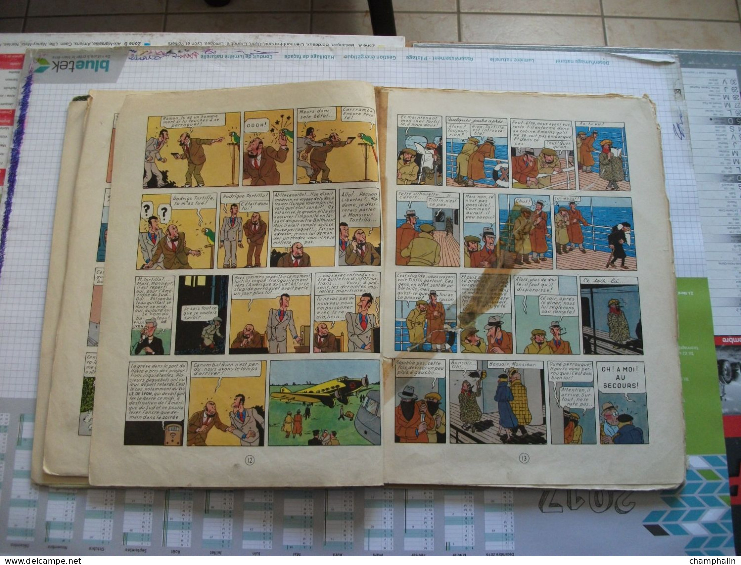 Hergé - Les Aventures de Tintin - L'Oreille Cassée - Ed Casterman - Réf. Série B 20bis (1957) - Voir état & description