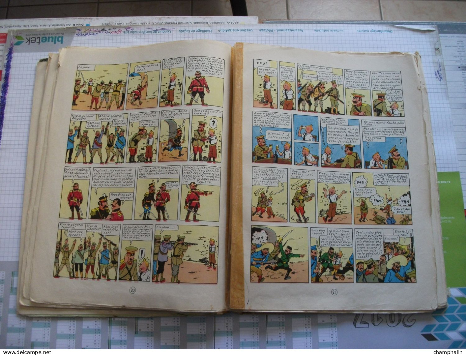 Hergé - Les Aventures de Tintin - L'Oreille Cassée - Ed Casterman - Réf. Série B 20bis (1957) - Voir état & description