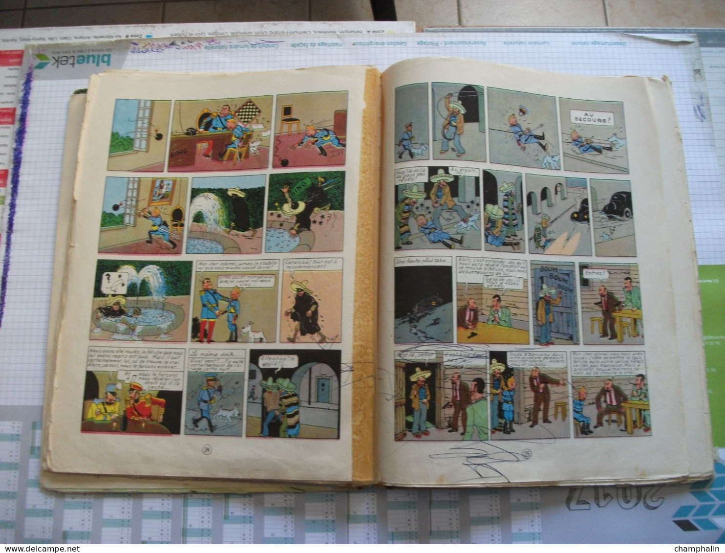 Hergé - Les Aventures de Tintin - L'Oreille Cassée - Ed Casterman - Réf. Série B 20bis (1957) - Voir état & description