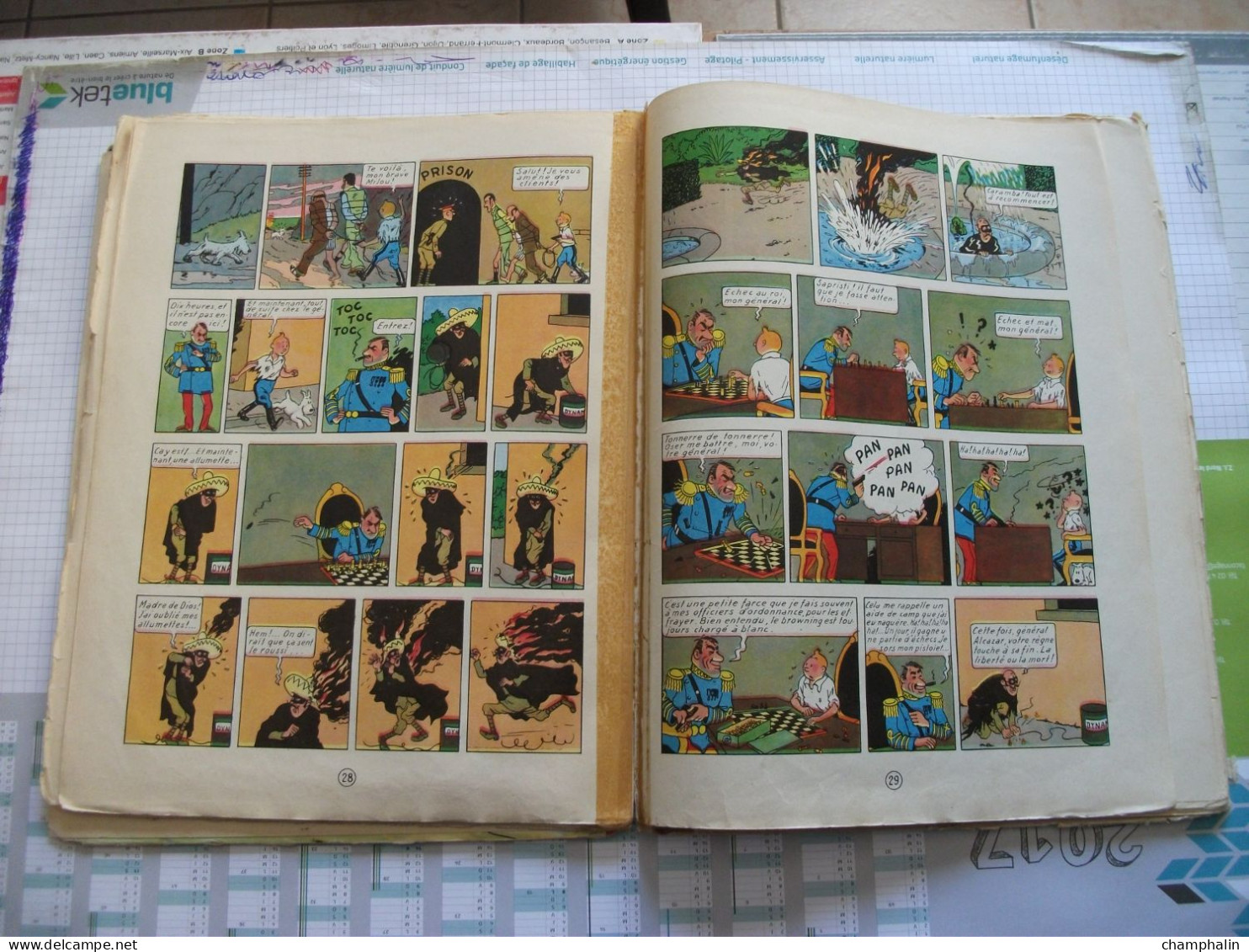 Hergé - Les Aventures de Tintin - L'Oreille Cassée - Ed Casterman - Réf. Série B 20bis (1957) - Voir état & description