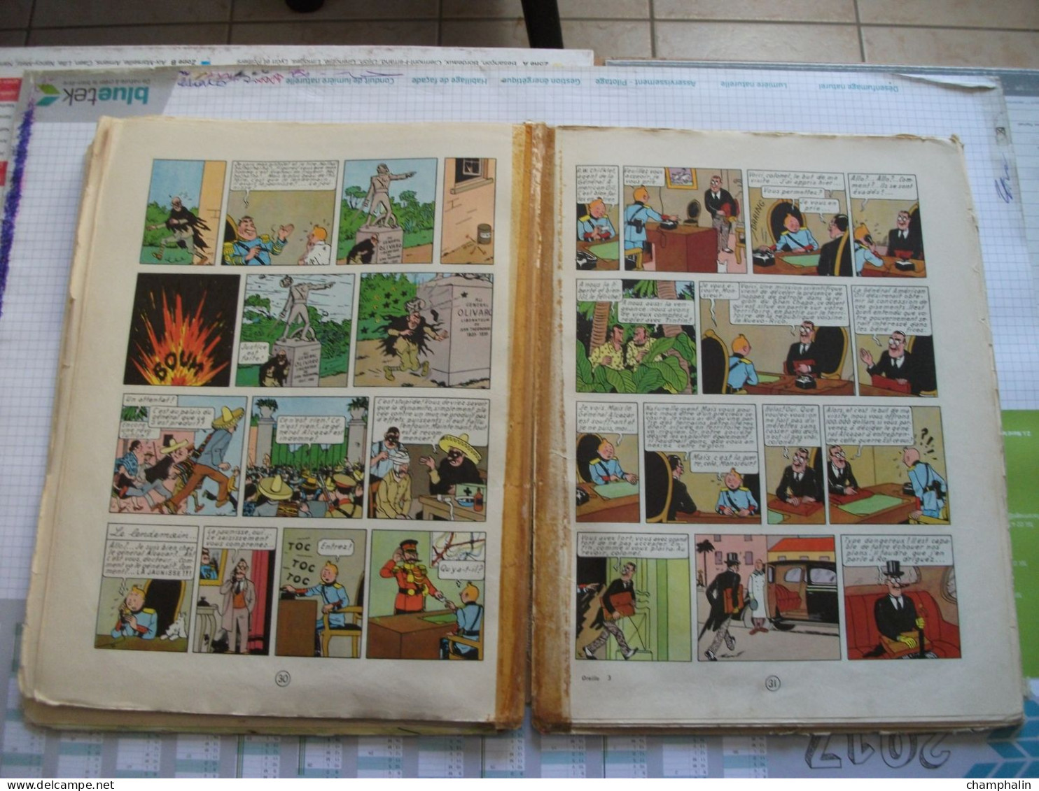 Hergé - Les Aventures de Tintin - L'Oreille Cassée - Ed Casterman - Réf. Série B 20bis (1957) - Voir état & description