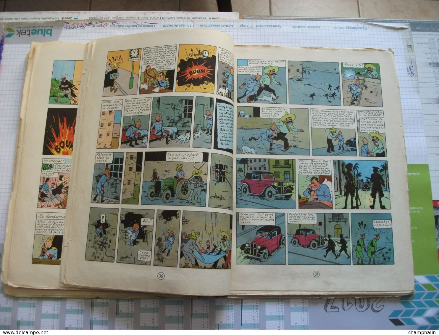 Hergé - Les Aventures de Tintin - L'Oreille Cassée - Ed Casterman - Réf. Série B 20bis (1957) - Voir état & description