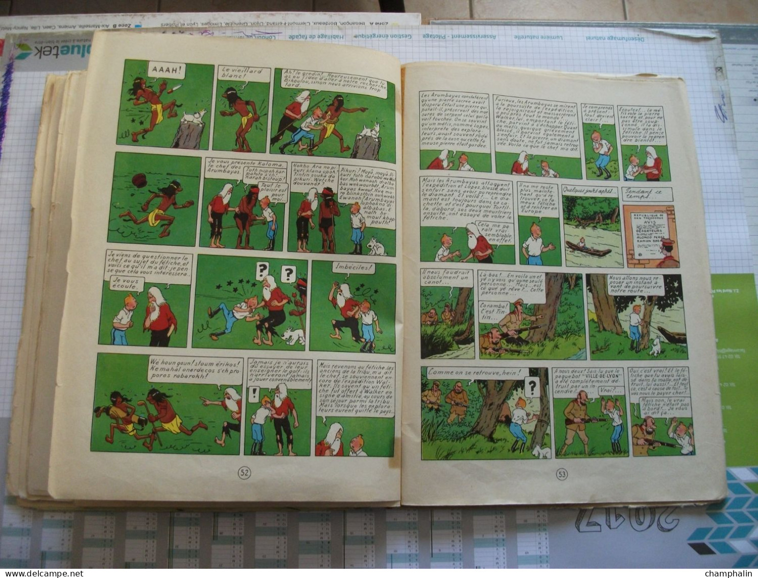 Hergé - Les Aventures de Tintin - L'Oreille Cassée - Ed Casterman - Réf. Série B 20bis (1957) - Voir état & description