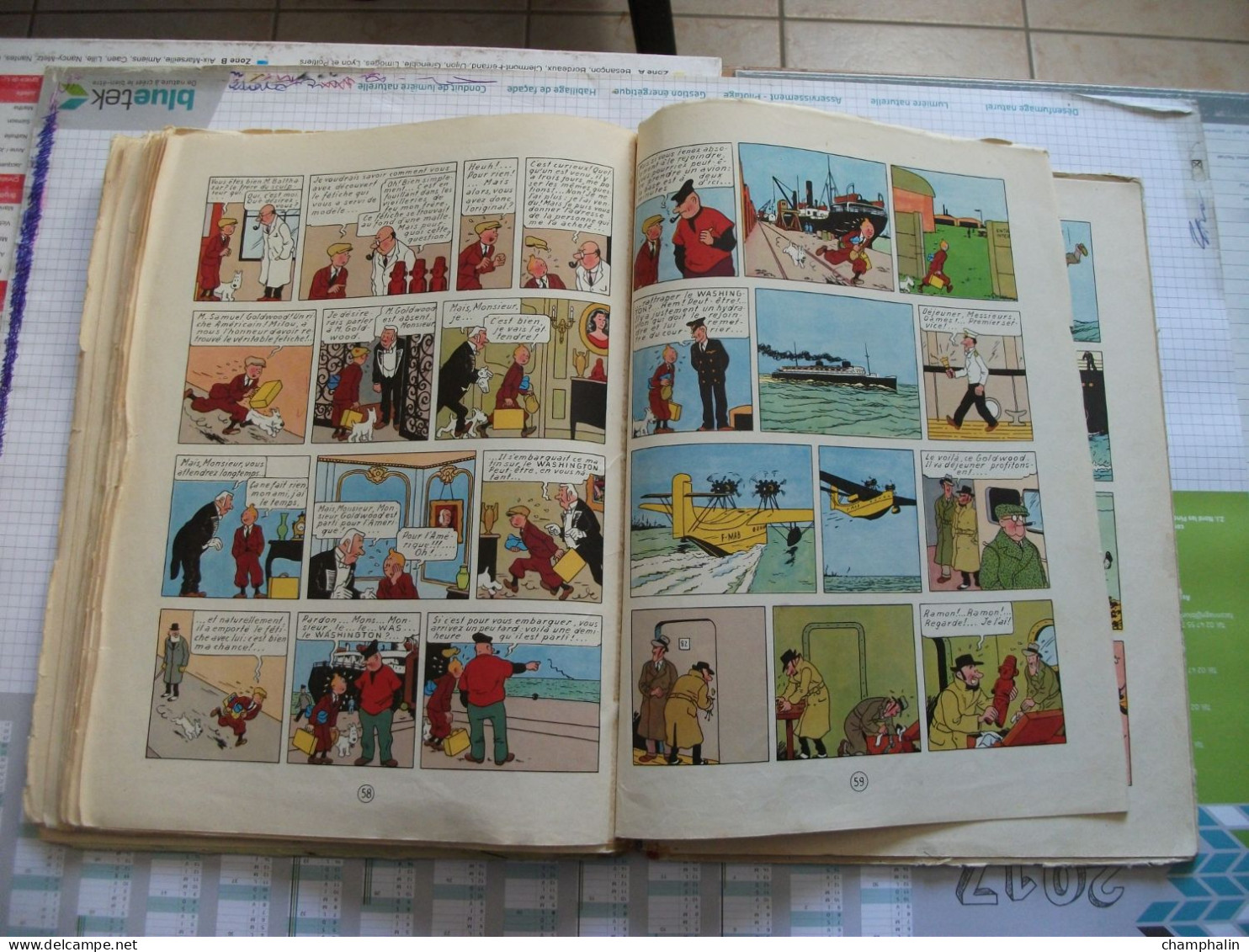 Hergé - Les Aventures de Tintin - L'Oreille Cassée - Ed Casterman - Réf. Série B 20bis (1957) - Voir état & description