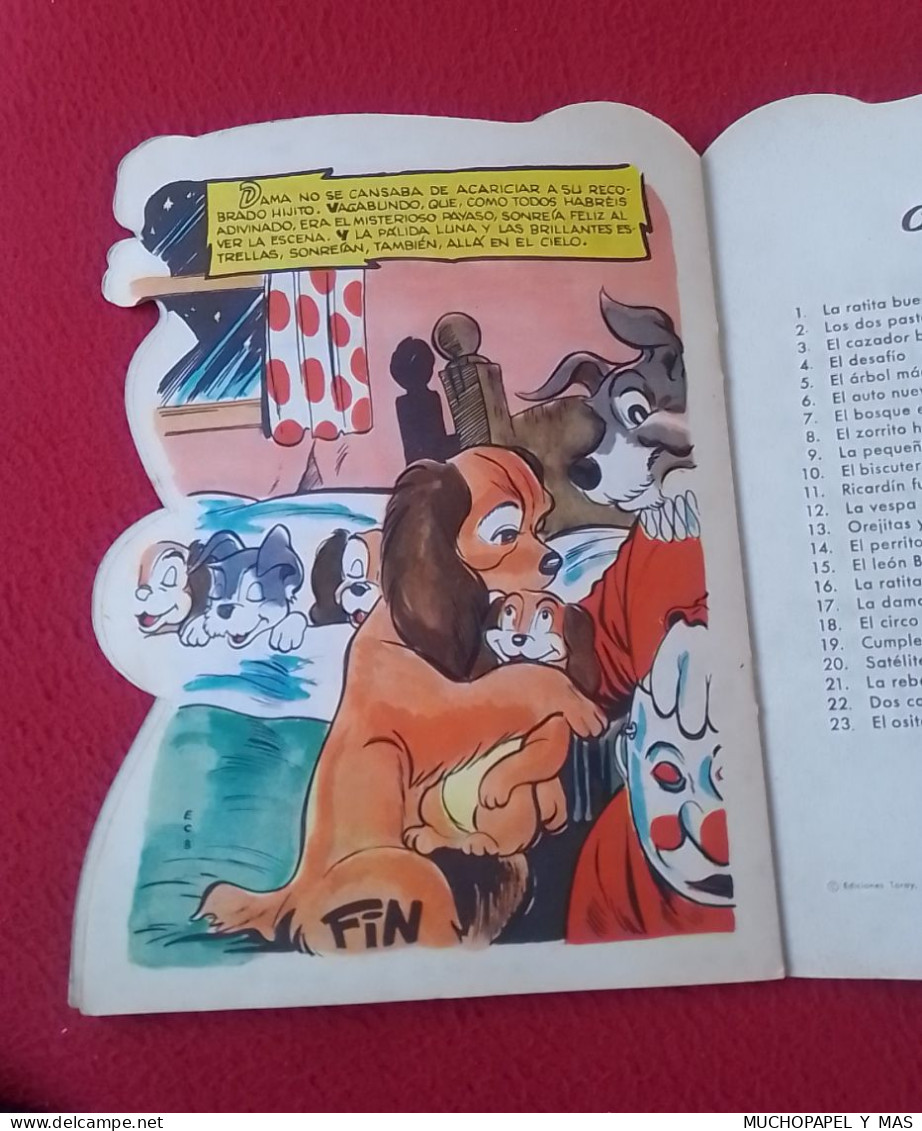 ANTIGUO CUENTO TROQUELADO EL CIRCO WALT DISNEY CUENTOS EDICIONES TORAY AÑO 1958..CIRCUS CIRQUE...SPAIN..ESPAGNE SPANIEN.