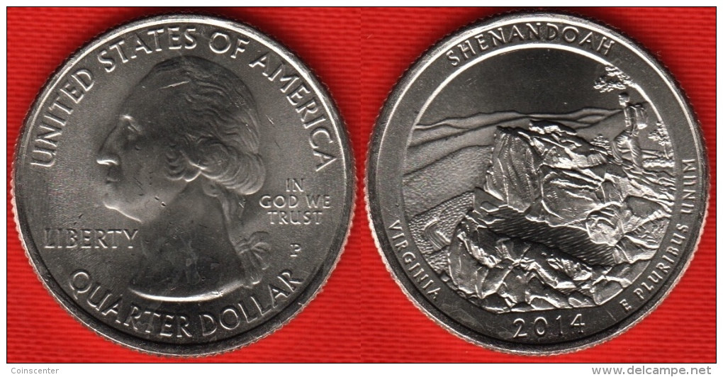 USA Quarter (1/4 Dollar) 2014 P Mint "Shenandoah" UNC - 2010-...: National Parks
