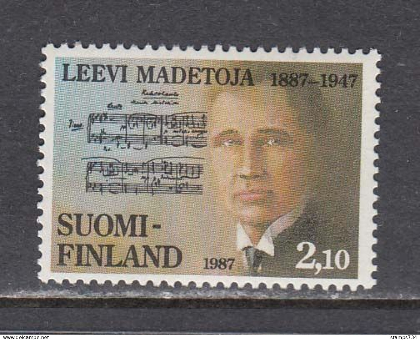 Finland 1987 -100th Birthday Of Leevi Madetoja, Composer, Mi-Nr. 1014, MNH** - Ungebraucht