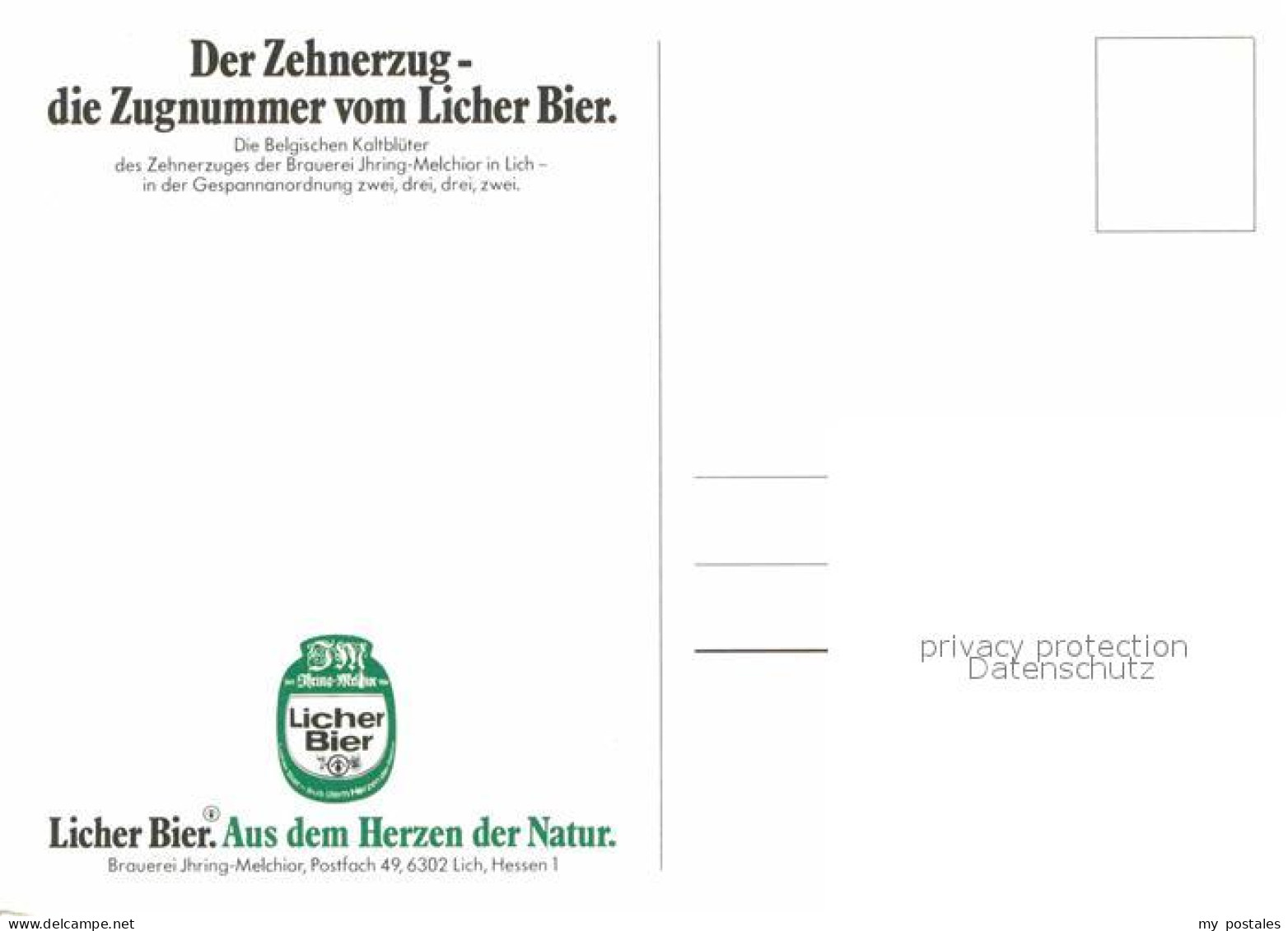 72902726 Lich Hessen Der Zehnerzug Vom Licher Bier  Lich Hessen - Lich