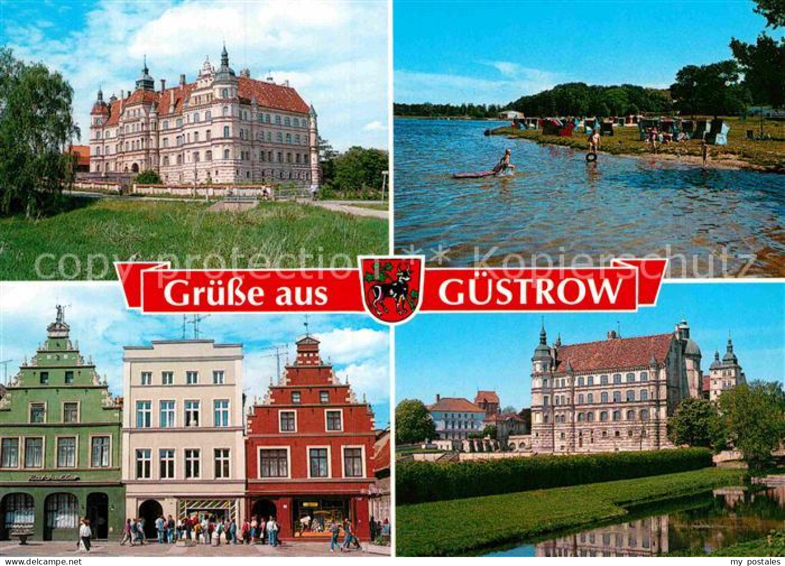 72902653 Guestrow Mecklenburg Vorpommern Schlos Altstadt Badestrand Guestrow - Guestrow