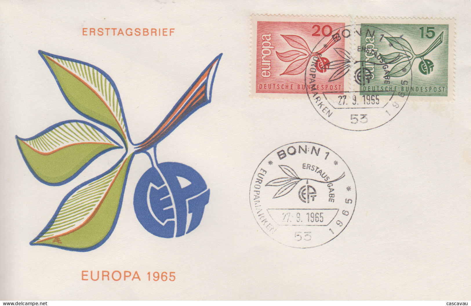 Enveloppe  FDC  1er  Jour   ALLEMAGNE    Paire   EUROPA    1965 - 1965