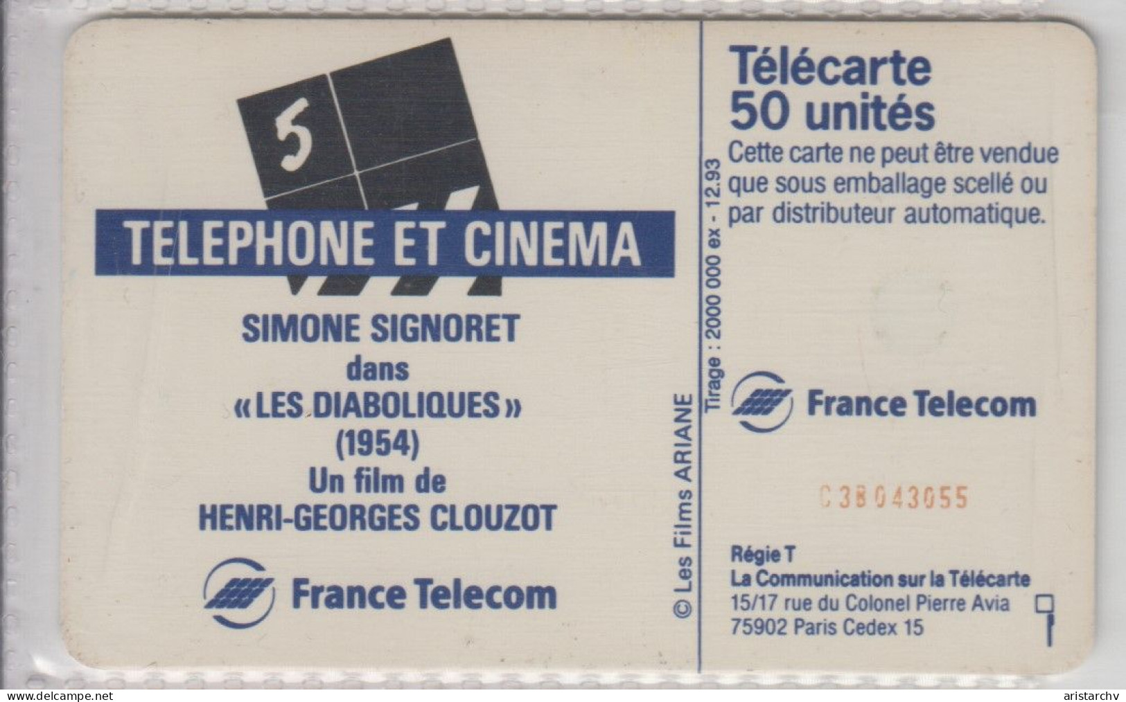 FRANCE 1993 CINEMA SIMONE SIGNORET IN FILM LES DIABOLIQUES OF HENRI-GEORGES CLOUZOT - Film