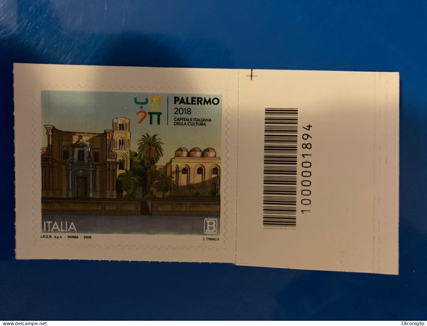 Italia 2018 Codice A Barre 1894 Palermo Capitale - Code-barres