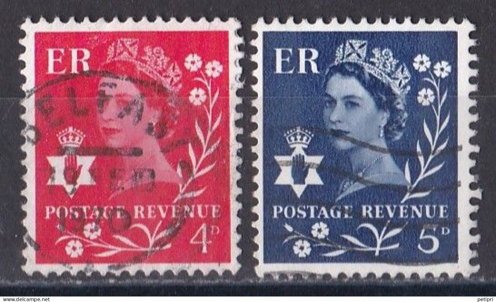 Grande Bretagne - 1952 - 1971 -  Elisabeth II -  Y&T N °  529   535  Oblitérés - Usados