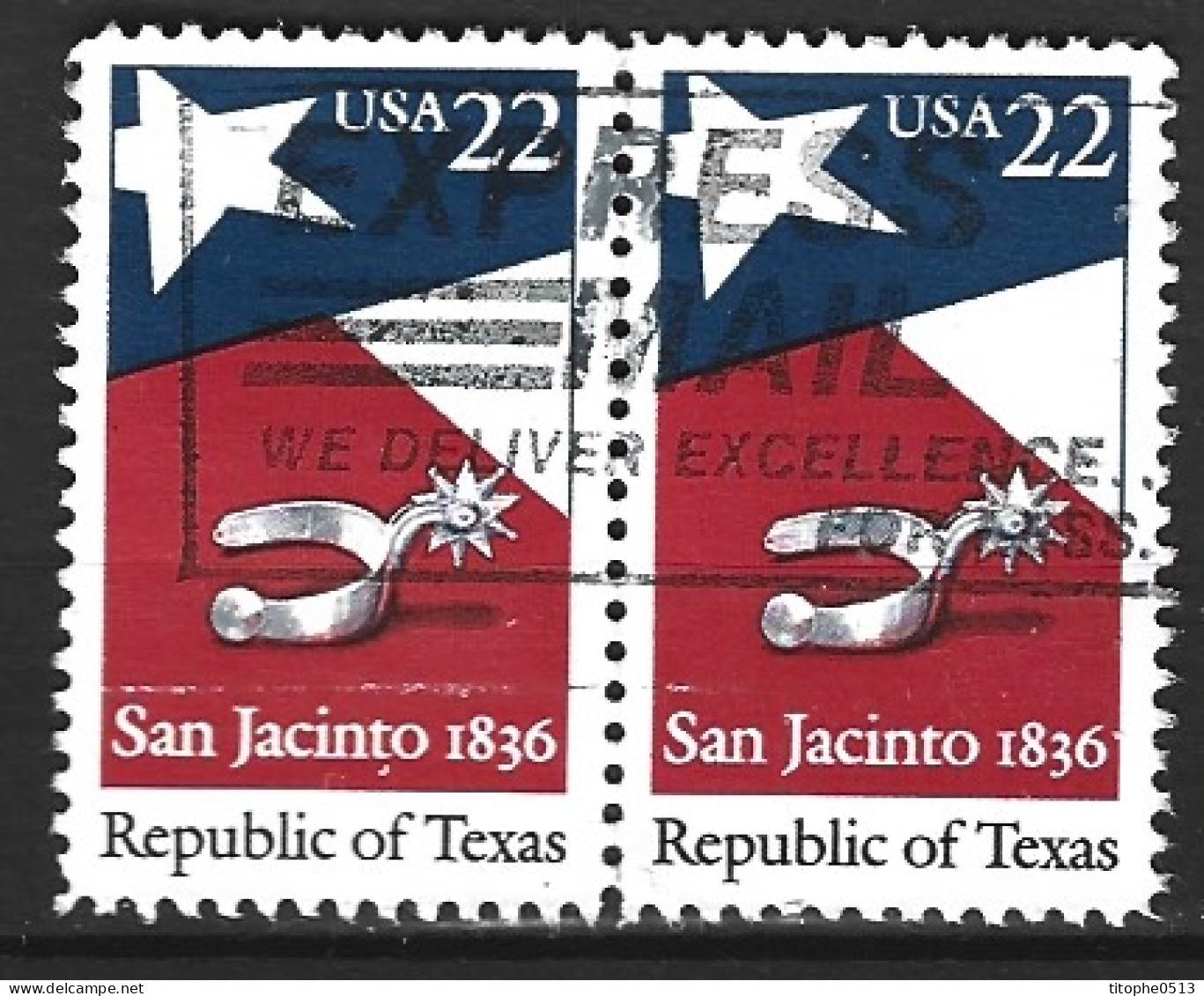 USA. N°1621 Oblitéré De 1986. Drapeau Du Texas. - Stamps