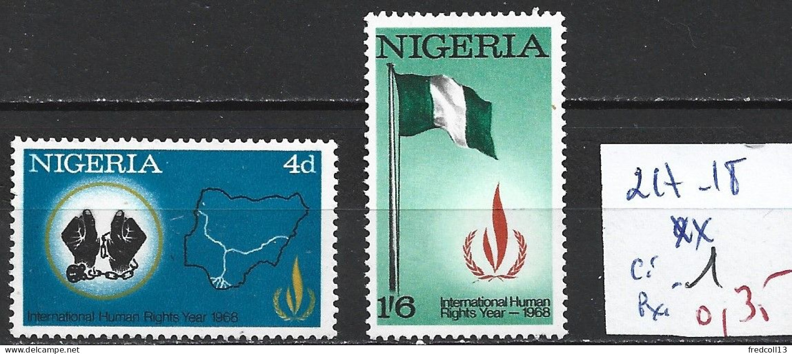NIGERIA 217-18 ** Côte 1 € - Nigeria (1961-...)