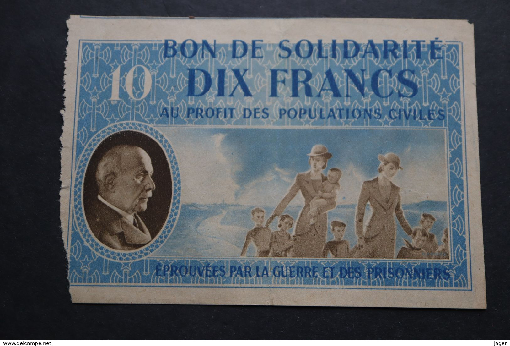 Bon De Solidarité 10 Francs Etat Français - Bons & Nécessité