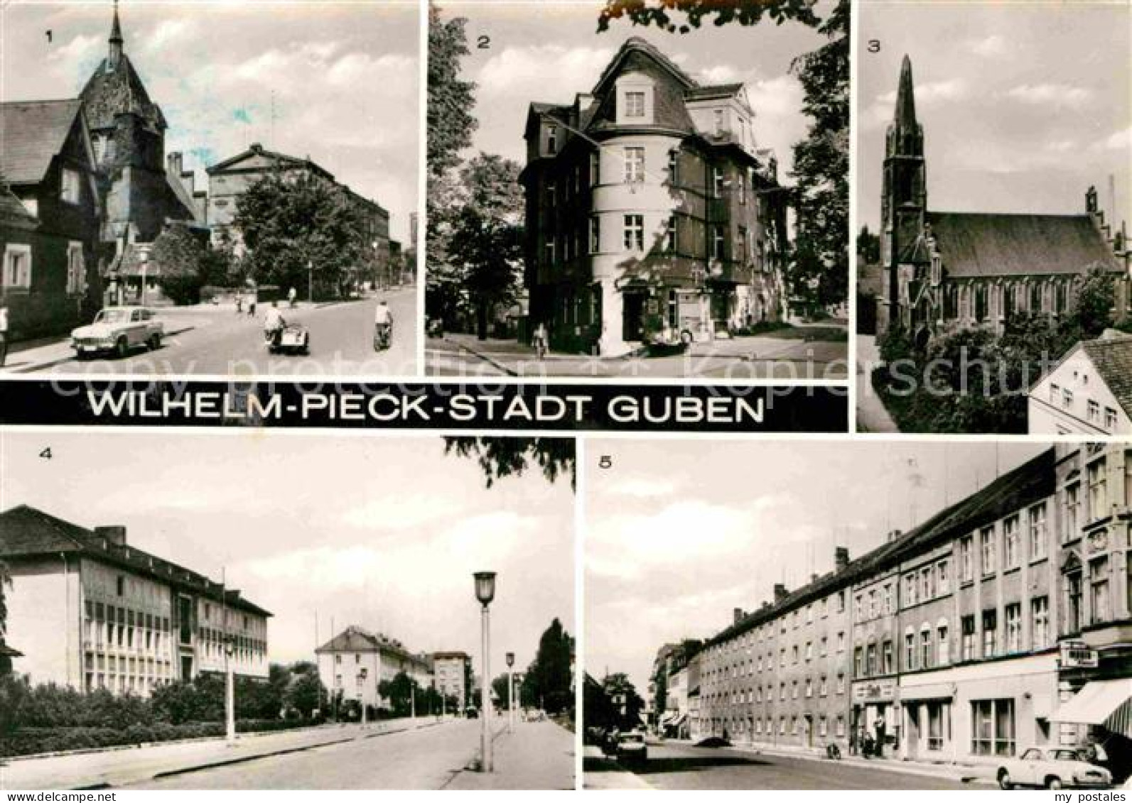 72901226 Guben Wilhelm-Pieck-Strasse Postamt Klosterkirche Wilhelm-Pieck-Schule  - Guben