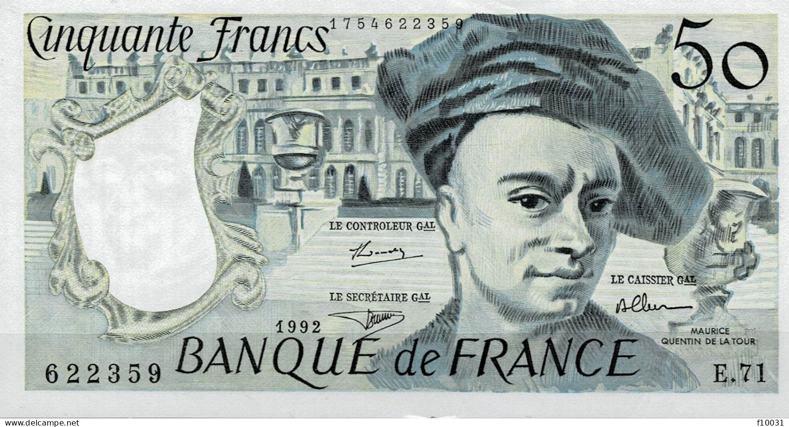 Billet FRANCE  50 Francs  1992  Neuf   1754622359  MAURICE QUINTIN  DE LA TOUR  E71 - 50 F 1976-1992 ''quentin De La Tour''