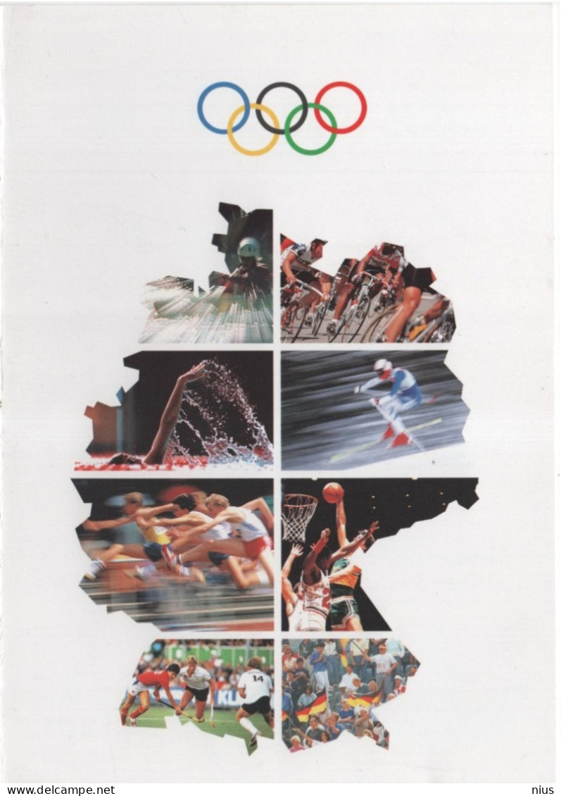 Germany Deutschland 1992 Fur Den Sport, Barcelona Olympic Games Skiing Riding Rowing Fencing, Olympische Spiele, Bonn - 1991-2000
