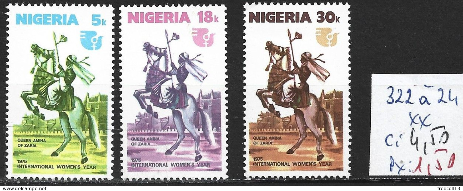NIGERIA 322 à 24 ** Côte 4.50 € - Nigeria (1961-...)