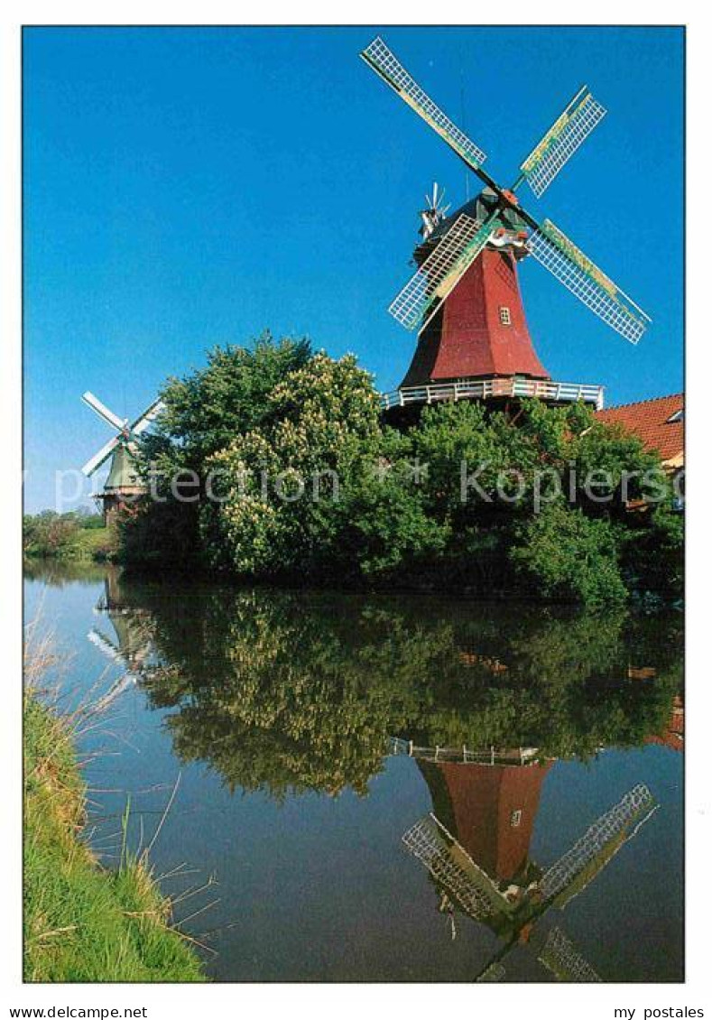 72901063 Greetsiel Ostfriesische Zwillingsmuehle Greetsiel - Krummhoern