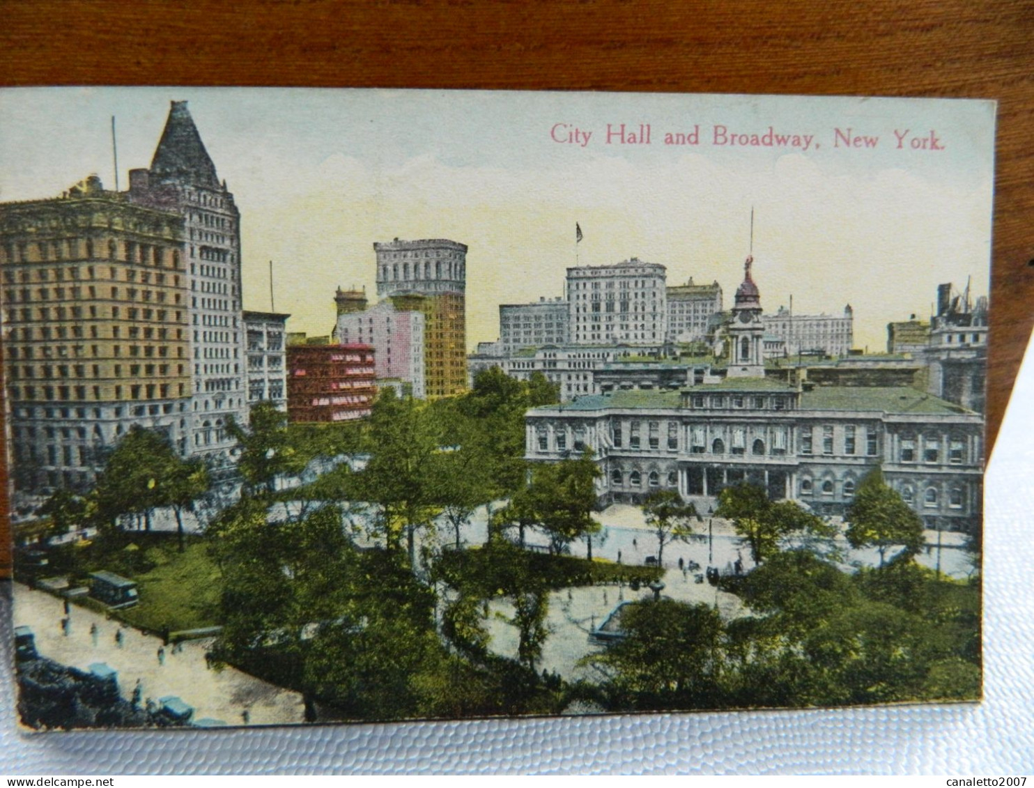ETATS UNIS +NEW YORK:CITY HALL  AND BROADWAY  1913 - Broadway