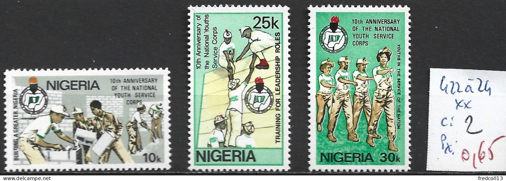 NIGERIA 422 à 24 ** Côte 2 € - Nigeria (1961-...)