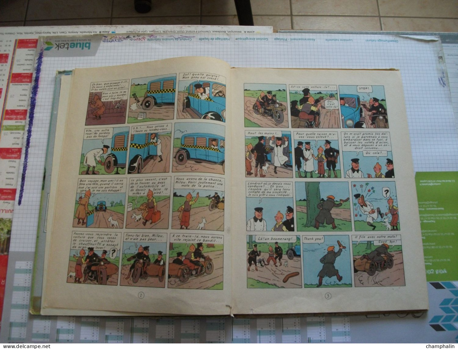 Hergé - Les Aventures de Tintin - Tintin en Amérique - Ed Casterman - Réf. Série B 36 (1966) - Voir état & description