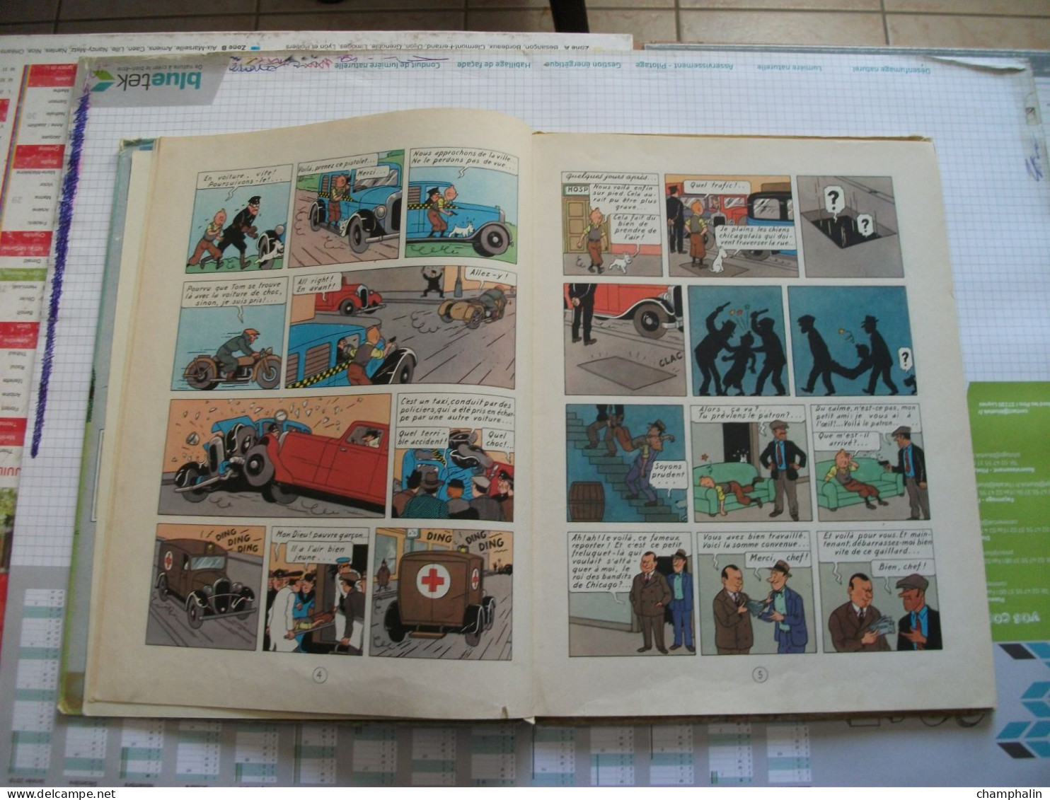 Hergé - Les Aventures de Tintin - Tintin en Amérique - Ed Casterman - Réf. Série B 36 (1966) - Voir état & description