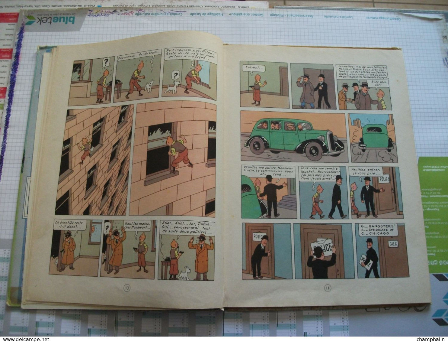 Hergé - Les Aventures de Tintin - Tintin en Amérique - Ed Casterman - Réf. Série B 36 (1966) - Voir état & description