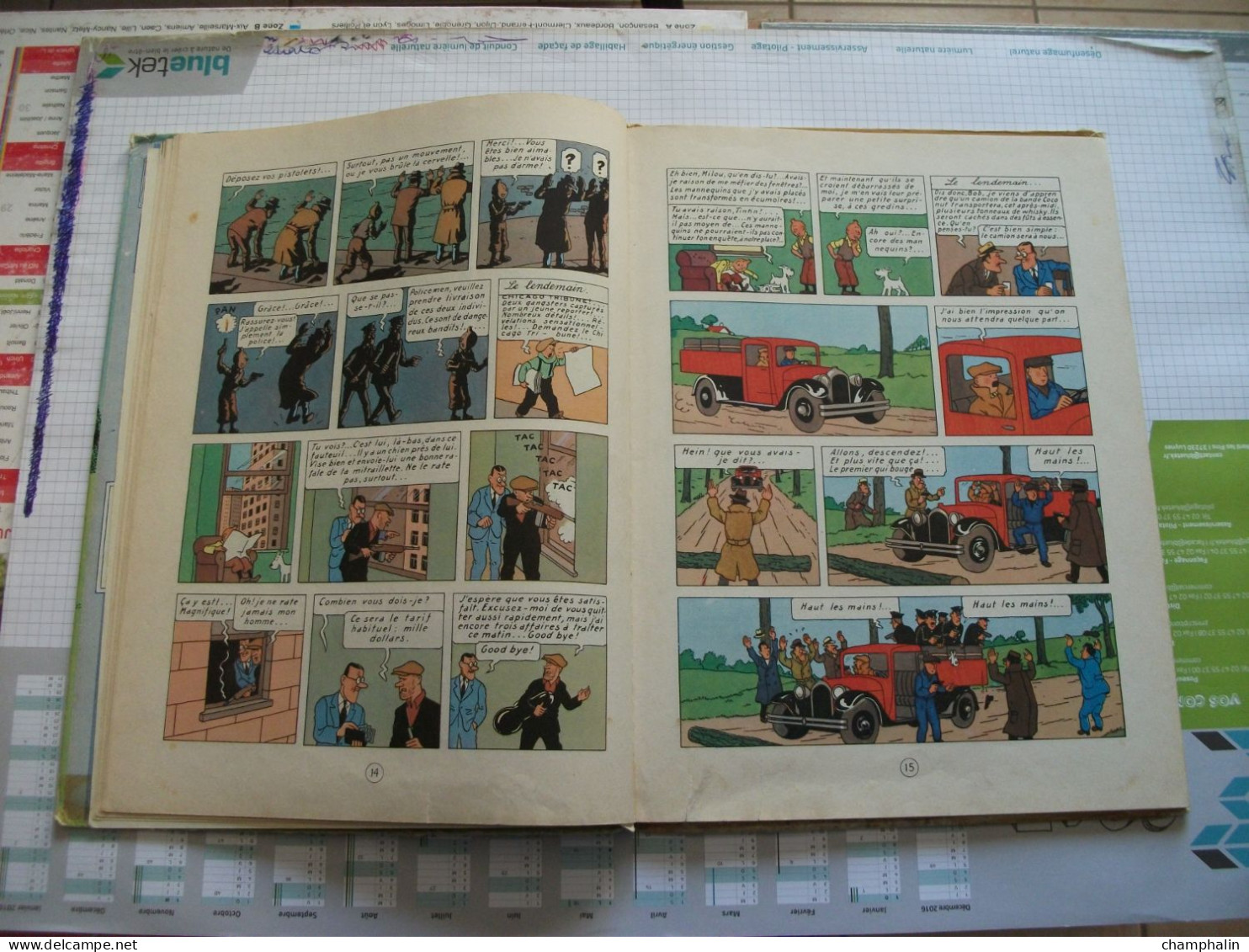 Hergé - Les Aventures de Tintin - Tintin en Amérique - Ed Casterman - Réf. Série B 36 (1966) - Voir état & description