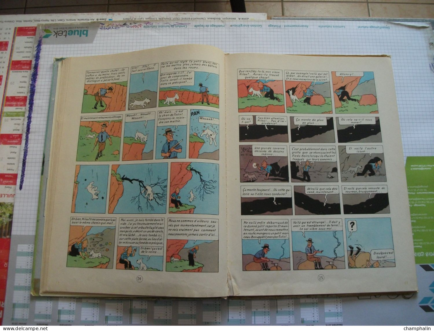 Hergé - Les Aventures de Tintin - Tintin en Amérique - Ed Casterman - Réf. Série B 36 (1966) - Voir état & description