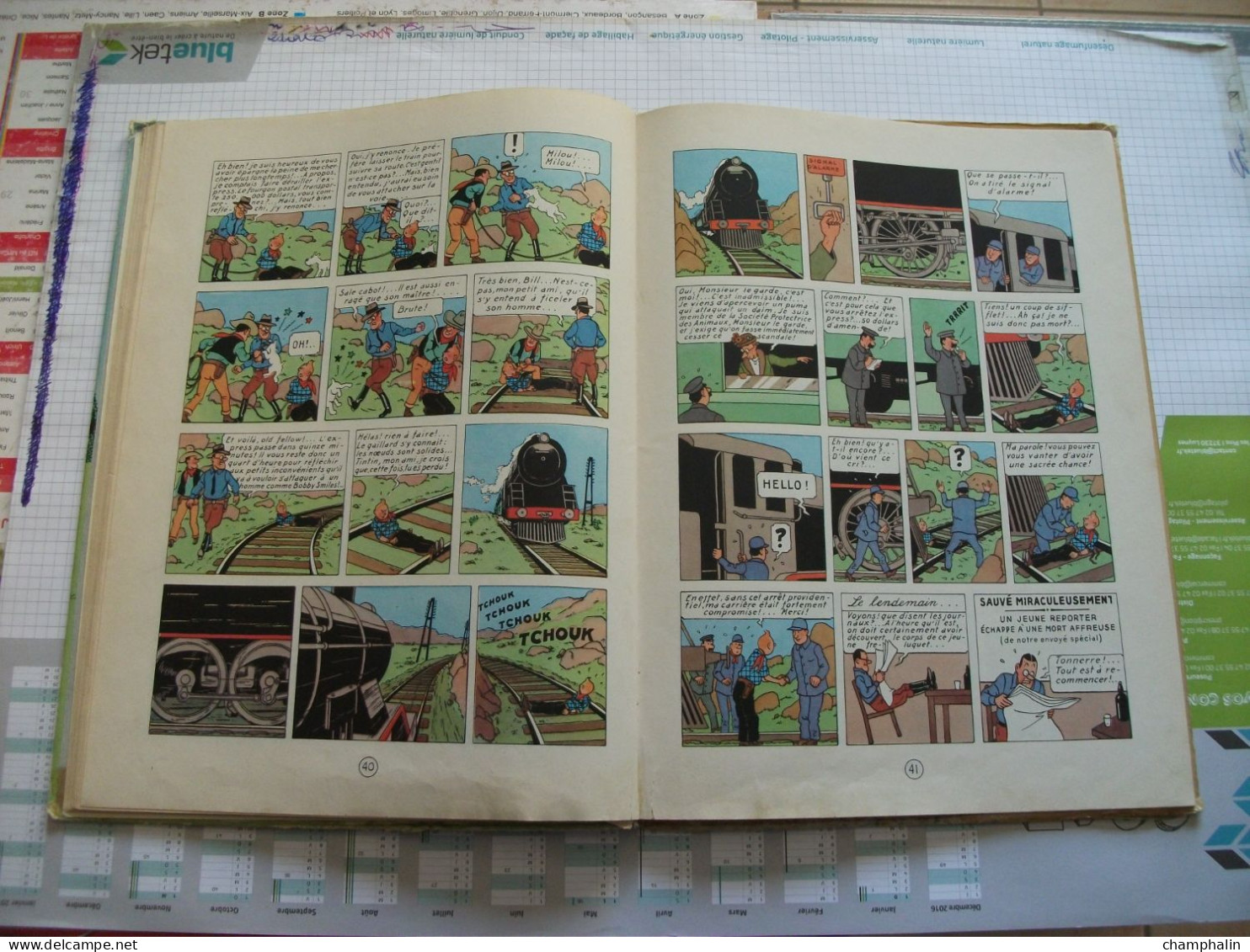 Hergé - Les Aventures de Tintin - Tintin en Amérique - Ed Casterman - Réf. Série B 36 (1966) - Voir état & description