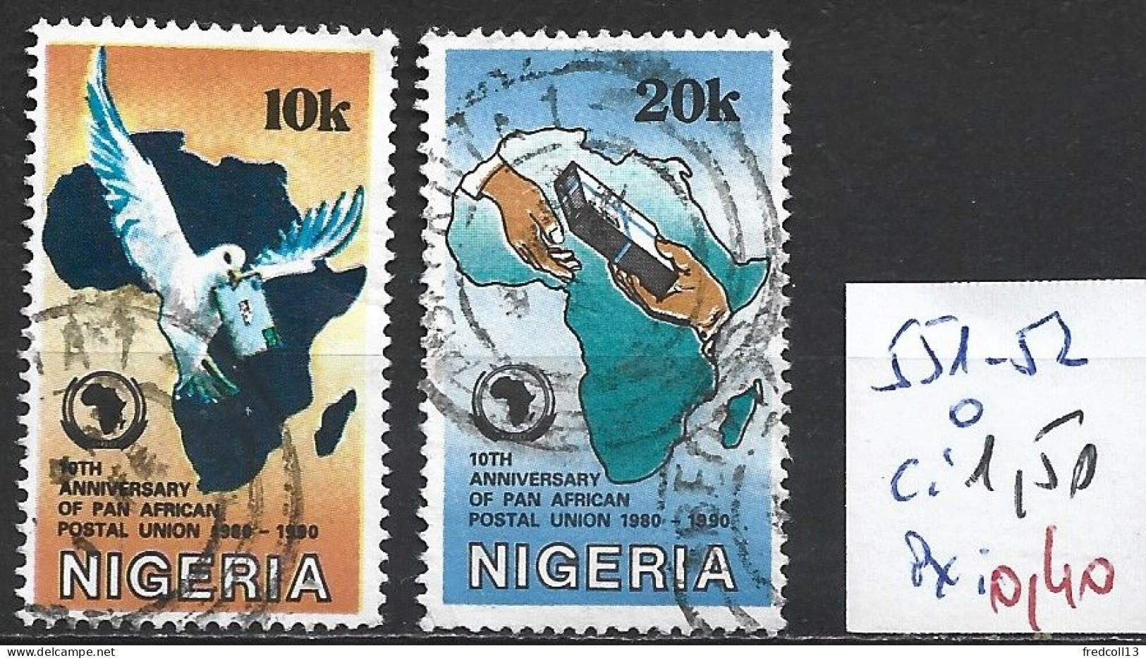NIGERIA 551-52 Oblitérés Côte 1.50 € - Nigeria (1961-...)