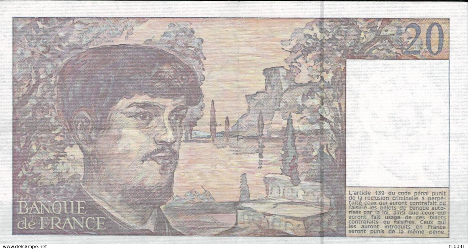 Billet FRANCE  20 Francs  1990  Neuf  0745783571  Claude DEBUSSY  V.030 - 50 F 1976-1992 ''quentin De La Tour''