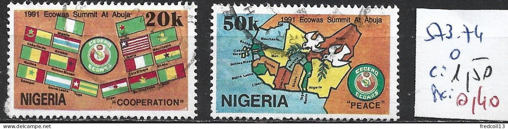 NIGERIA 573-74 Oblitérés Côte 1.50 € - Nigeria (1961-...)