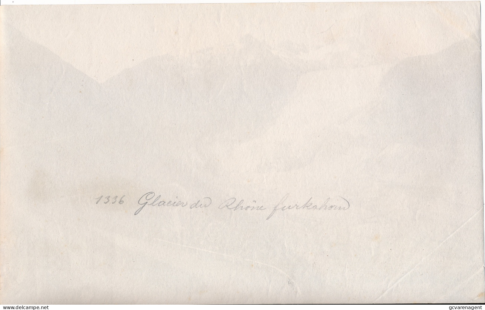 SUISSE - ALBUMEN PHOTO +- 1880 A 1900  = GLACIER DU RHONE FURKAHORN = 22 X 14  CM  =  2 SCANS - Places