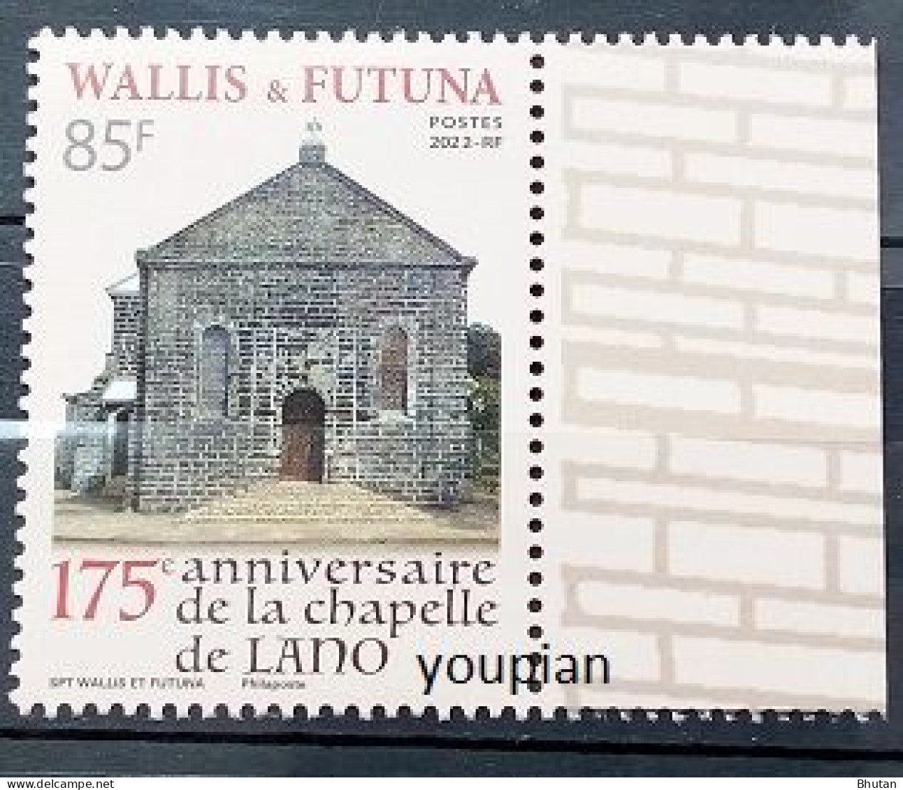 Wallis And Futuna 2022, 175th Anniversary Of Chapel From Lano, MNH Single Stamp - Ungebraucht