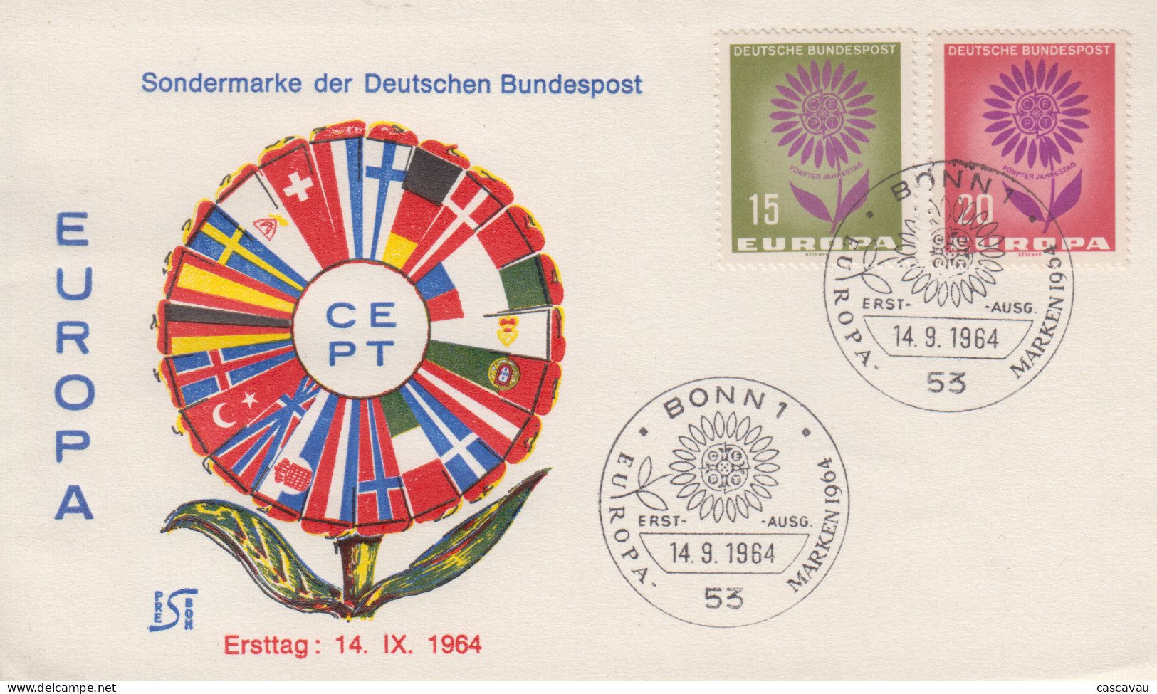 Enveloppe  FDC  1er  Jour   ALLEMAGNE   EUROPA    1964 - 1964