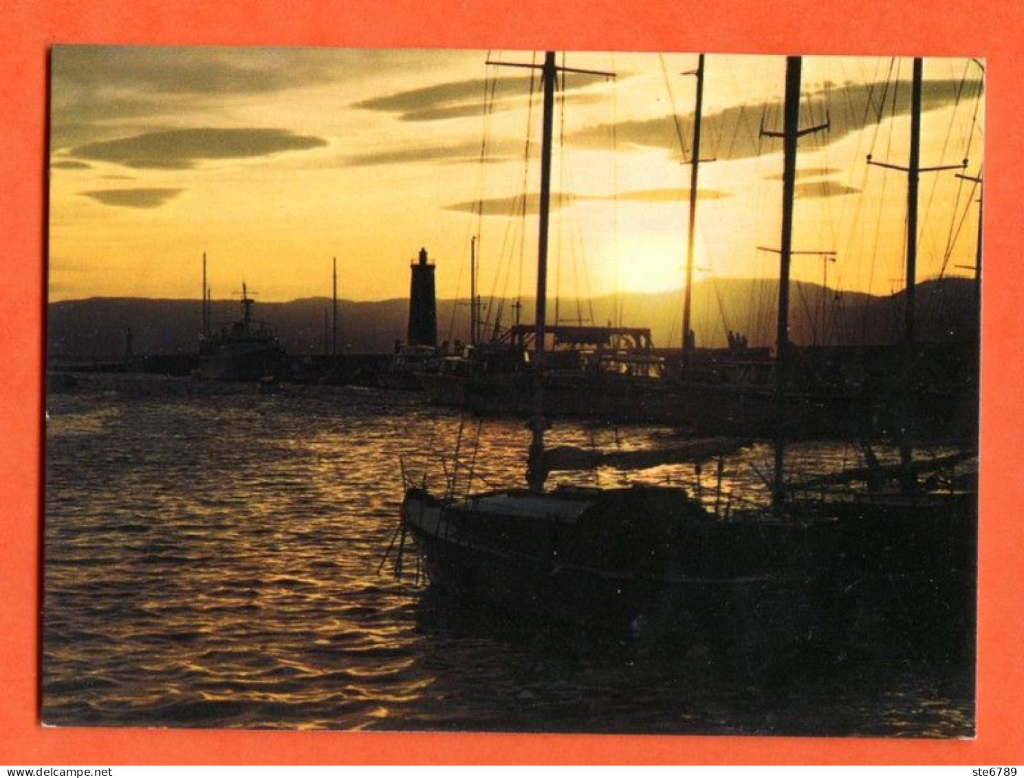 Mini Calendrier 1979 Coucher Soleil Port Bateaux Phare - Klein Formaat: 1971-80