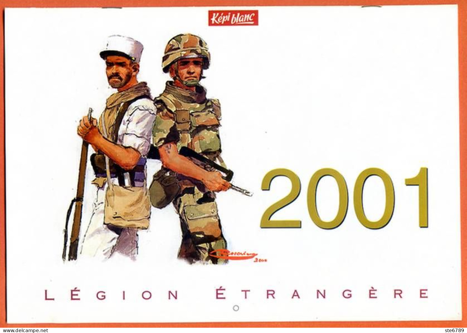 Calendrier 2001 Légion étrangère Képi Blanc Grand Format TBE - Tamaño Grande : 2001-...