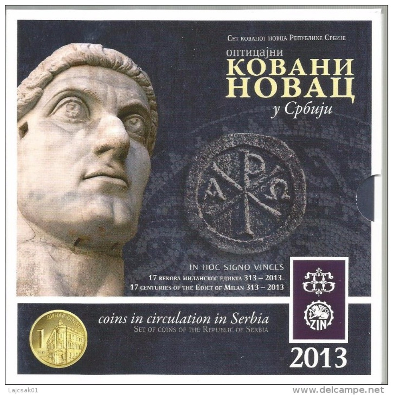 Serbia 2013. Mint Coin Set 17 CENTURIES OF THE EDICT OF MILAN 313-2013. - Servië