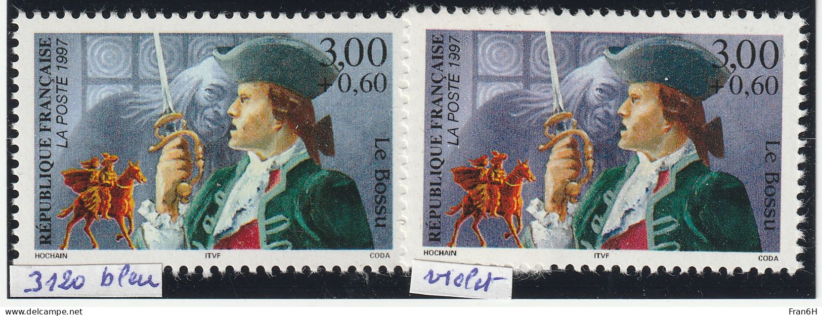 YT N° 3120 - Variété Teintes - Neufs ** - MNH - Neufs