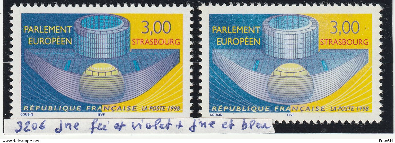 YT N° 3206 - Variété Teintes - Neufs ** - MNH - Nuevos