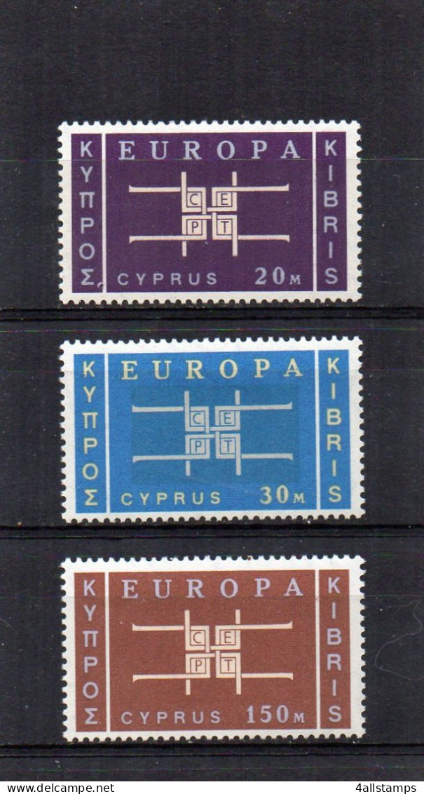 1963 ZYPERN MI N° 225/227 : ** - MNH - NEUF - POSTFRISCH - POSTFRIS - 1963