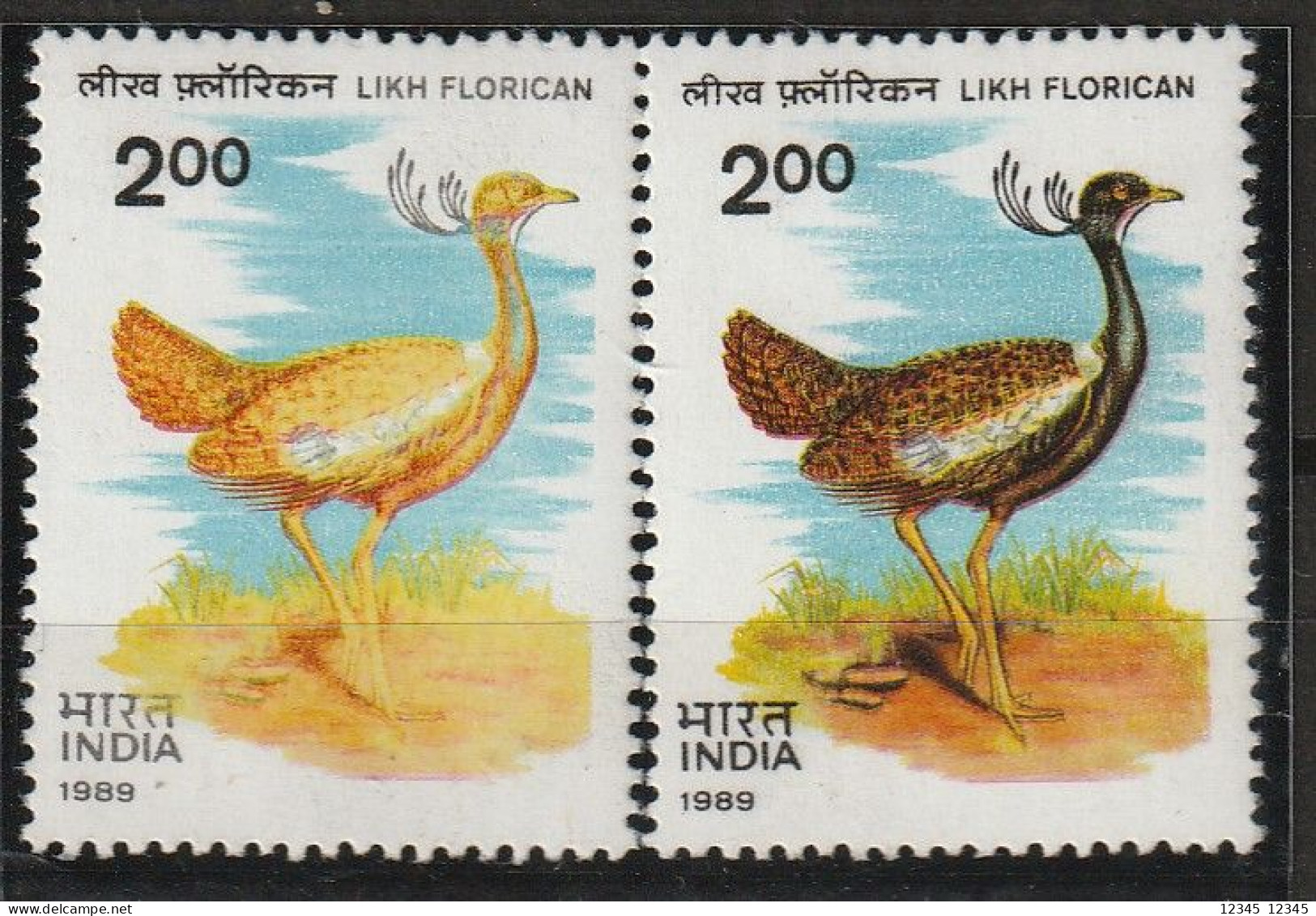 India 1989, Postfris MNH, Birds (error Print Color) - Neufs