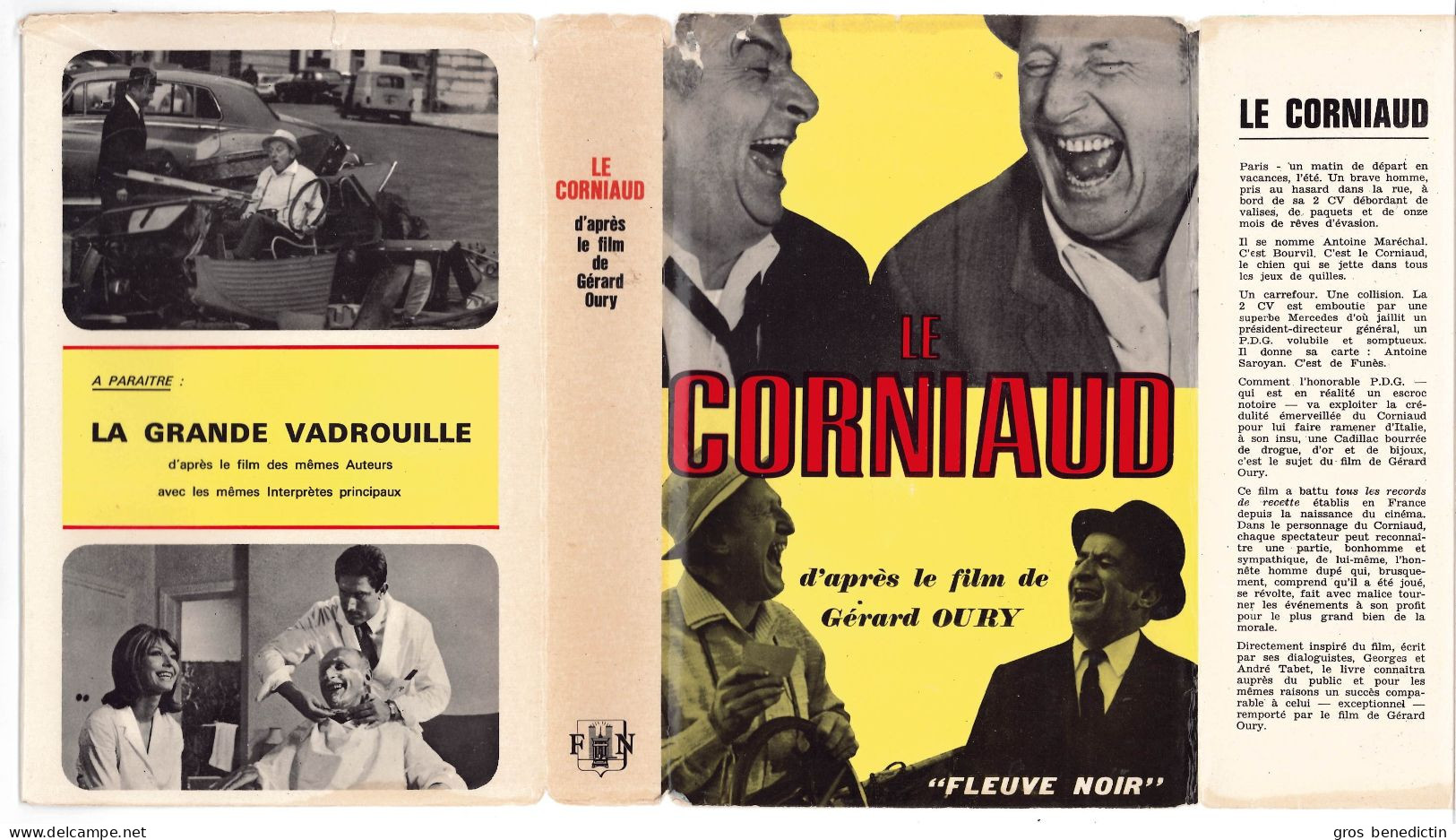 Cinéma - Gérard Oury / Marcel Jullian - "Le Corniaud" - 1966 - Films