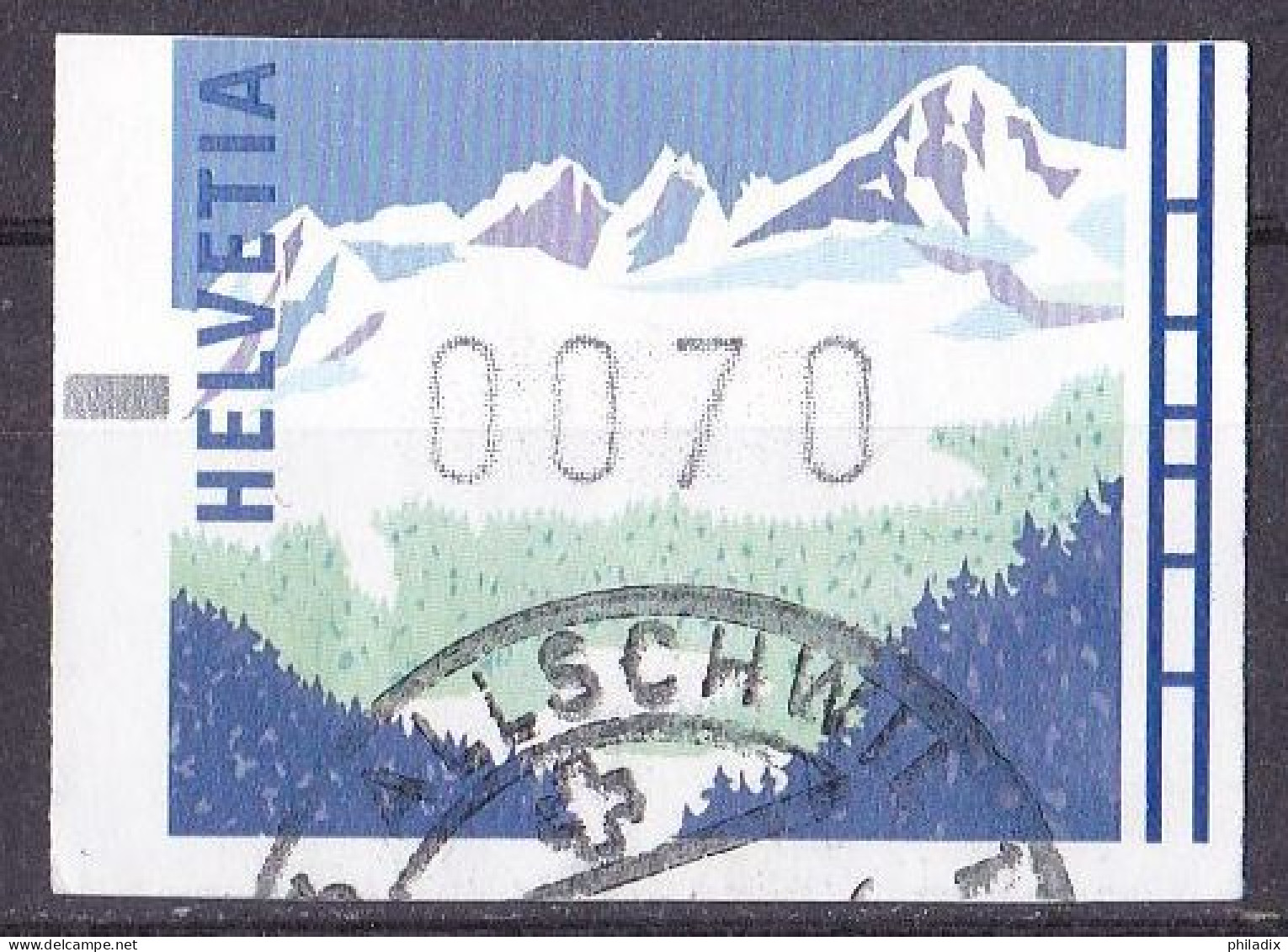 Schweiz ATM Automaten Marke (0,70) O/used (A-4-22) - Automatenzegels