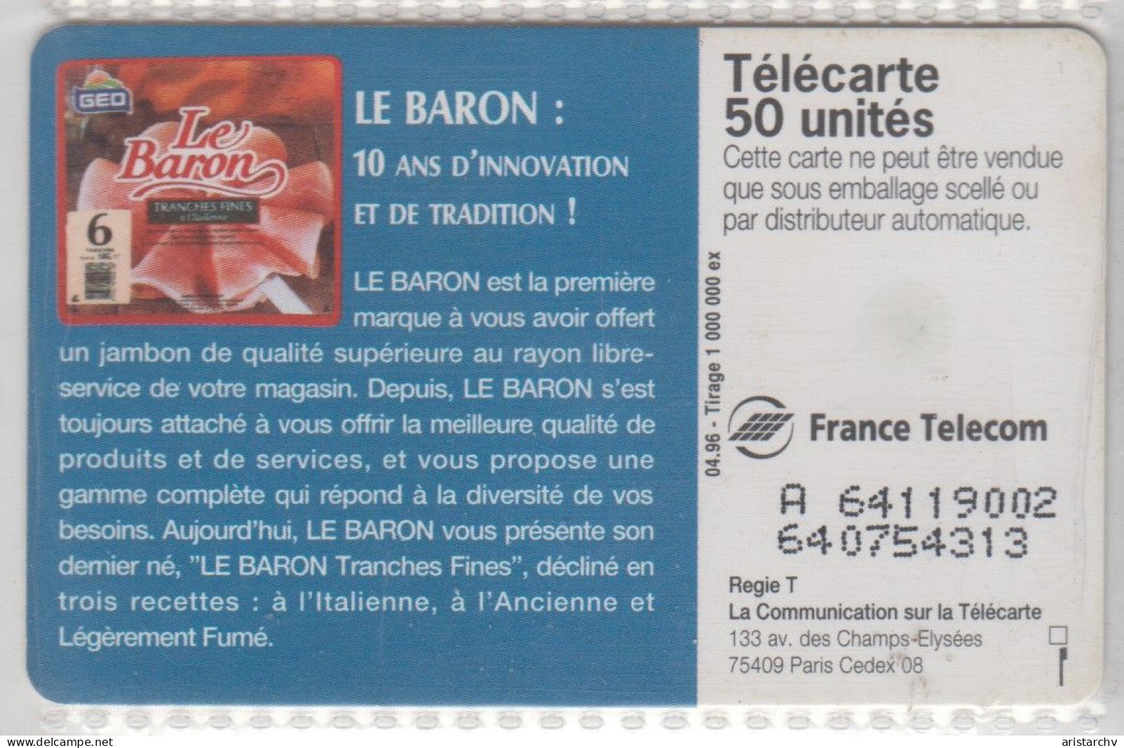 FRANCE 1996 HAM LE BARON - 1996